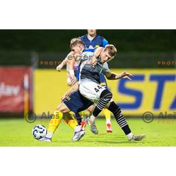 in action during Prva liga Telemach football match between NK Celje and NK Kalcer Radomlje in Stadion z’dezele, Celje, Slovenia on July 27, 2025. Photo: Jure Banfi