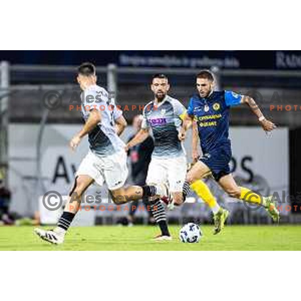 in action during Prva liga Telemach football match between NK Celje and NK Kalcer Radomlje in Stadion z’dezele, Celje, Slovenia on July 27, 2025. Photo: Jure Banfi
