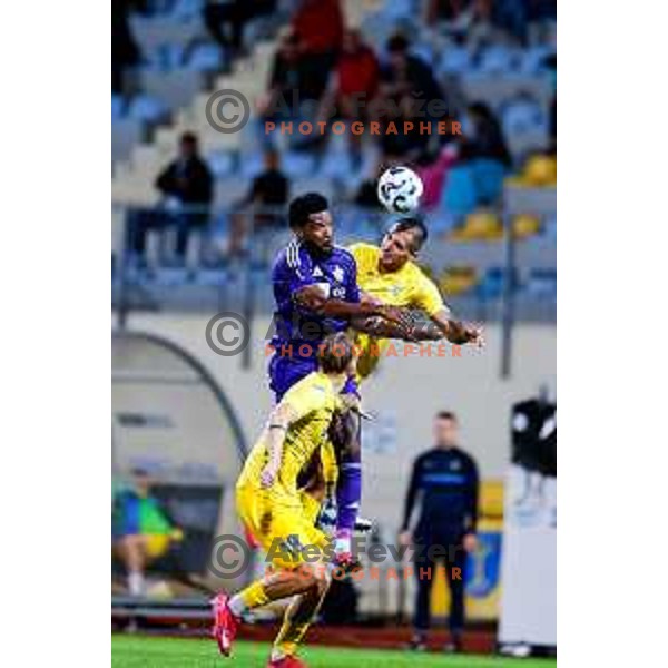 Benjamin Tetteh of Maribor in action during Prva liga Telemach 2025/2026 football match between Dozmale and Maribor in Domzale, Slovenia on July 27, 2025