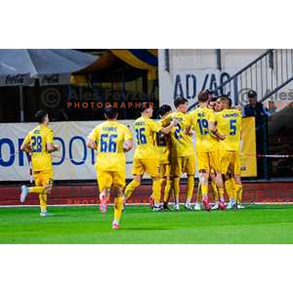 in action during Prva liga Telemach 2025/2026 football match between Dozmale and Maribor in Domzale, Slovenia on July 27, 2025