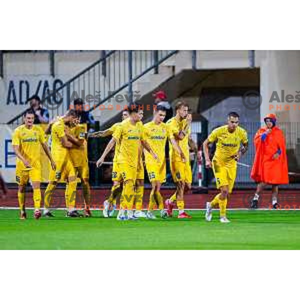 in action during Prva liga Telemach 2025/2026 football match between Dozmale and Maribor in Domzale, Slovenia on July 27, 2025