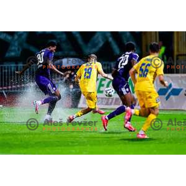 Benjamin Tetteh of Maribor in action during Prva liga Telemach 2025/2026 football match between Dozmale and Maribor in Domzale, Slovenia on July 27, 2025