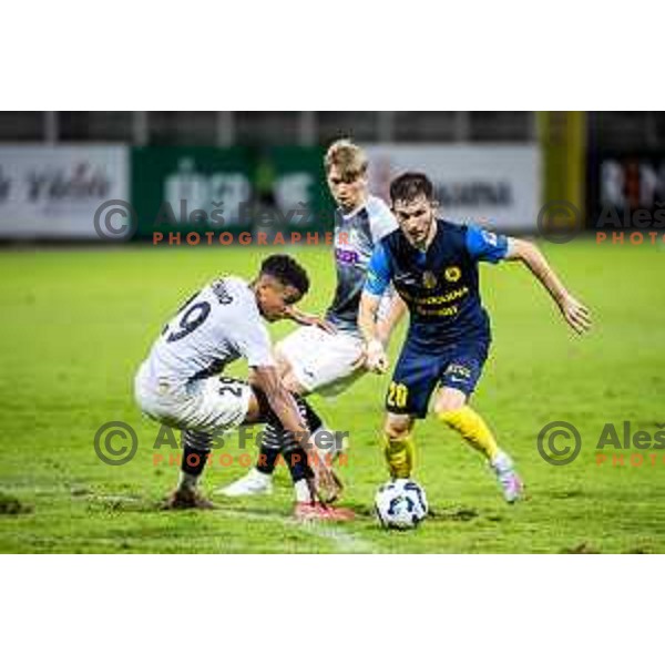 in action during Prva liga Telemach football match between NK Celje and NK Kalcer Radomlje in Stadion z’dezele, Celje, Slovenia on July 27, 2025. Photo: Jure Banfi