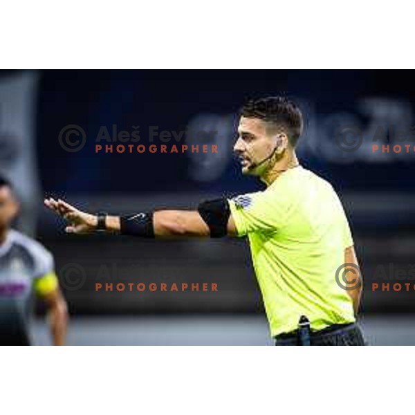 Referee Zan Jazbec during Prva liga Telemach football match between NK Celje and NK Kalcer Radomlje in Stadion z’dezele, Celje, Slovenia on July 27, 2025. Photo: Jure Banfi