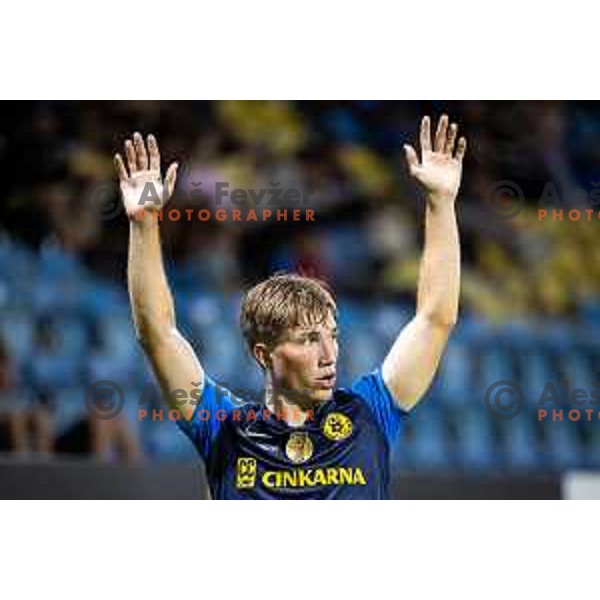 Florjan Jevsenak in action during Prva liga Telemach football match between NK Celje and NK Kalcer Radomlje in Stadion z’dezele, Celje, Slovenia on July 27, 2025. Photo: Jure Banfi