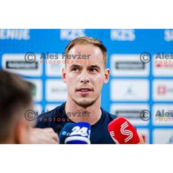 Klemen Prepelic during practice session of Slovenia Men’s Basketball team in Arena Stozice, Ljubljana, Slovenia on July 28, 2025