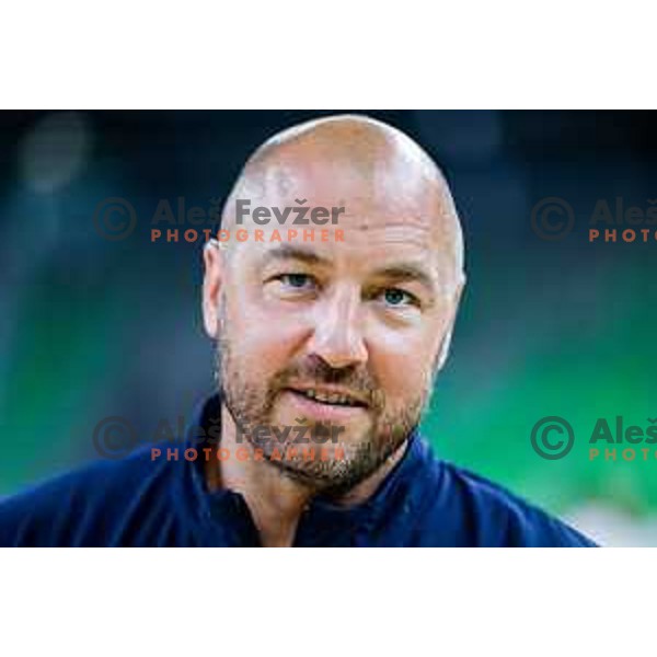 Marko Milic during practice session of Slovenia Men’s Basketball team in Arena Stozice, Ljubljana, Slovenia on July 28, 2025