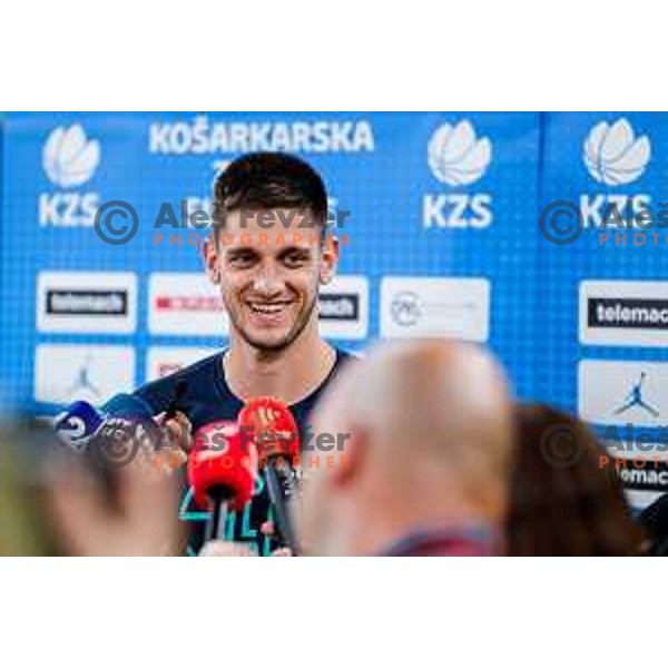 Martin Krampelj during practice session of Slovenia Men’s Basketball team in Arena Stozice, Ljubljana, Slovenia on July 28, 2025