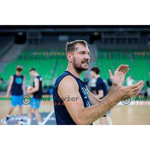 Zoran Dragic during practice session of Slovenia Men’s Basketball team in Arena Stozice, Ljubljana, Slovenia on July 28, 2025