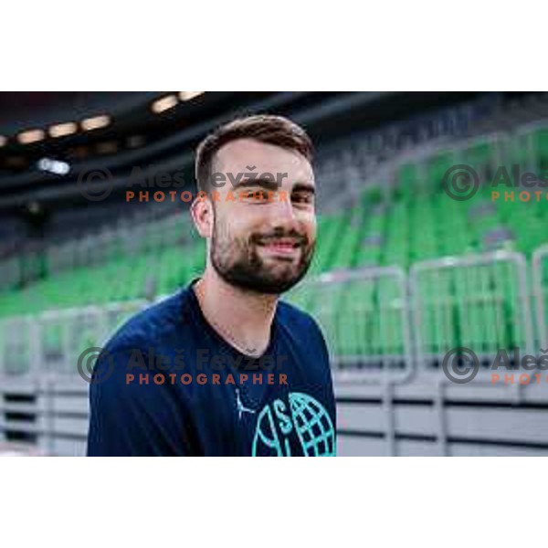 Robert Jurkovic during practice session of Slovenia Men’s Basketball team in Arena Stozice, Ljubljana, Slovenia on July 28, 2025