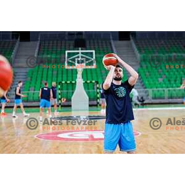Robert Jurkovic during practice session of Slovenia Men’s Basketball team in Arena Stozice, Ljubljana, Slovenia on July 28, 2025