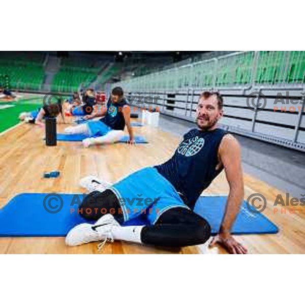 Zoran Dragic during practice session of Slovenia Men’s Basketball team in Arena Stozice, Ljubljana, Slovenia on July 28, 2025