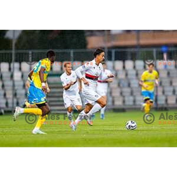 in action during Prva liga Telemach 2025/2026 football match between Koper and Primorje at Bonifika Stadium in Koper, Slovenia on July 28, 2025