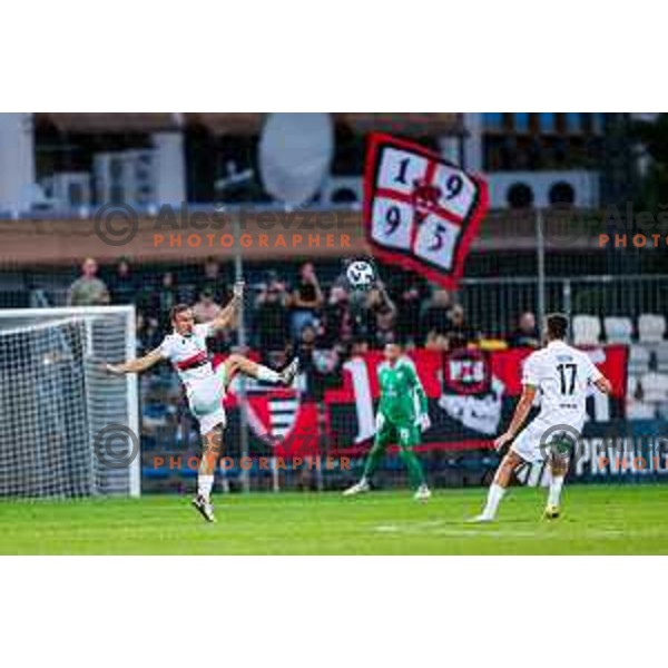in action during Prva liga Telemach 2025/2026 football match between Koper and Primorje at Bonifika Stadium in Koper, Slovenia on July 28, 2025