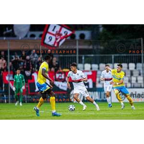 in action during Prva liga Telemach 2025/2026 football match between Koper and Primorje at Bonifika Stadium in Koper, Slovenia on July 28, 2025