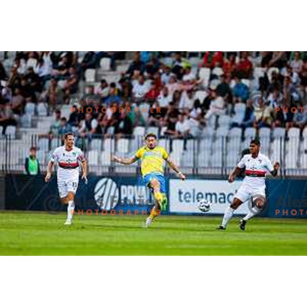 in action during Prva liga Telemach 2025/2026 football match between Koper and Primorje at Bonifika Stadium in Koper, Slovenia on July 28, 2025