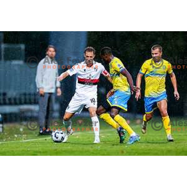 in action during Prva liga Telemach 2025/2026 football match between Koper and Primorje at Bonifika Stadium in Koper, Slovenia on July 28, 2025