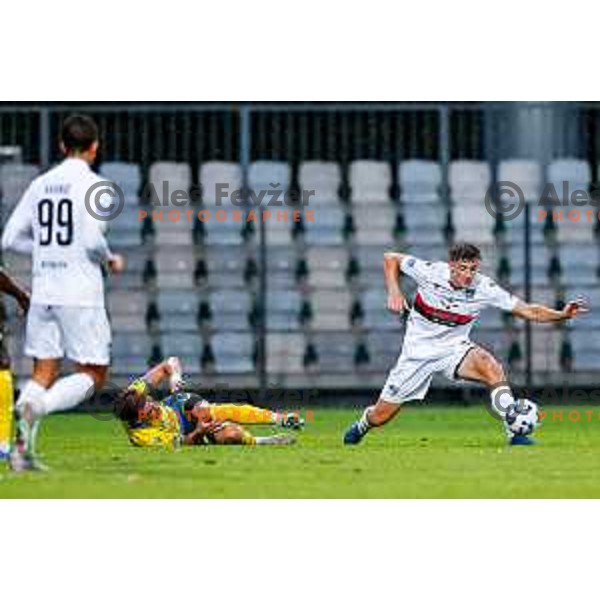 in action during Prva liga Telemach 2025/2026 football match between Koper and Primorje at Bonifika Stadium in Koper, Slovenia on July 28, 2025