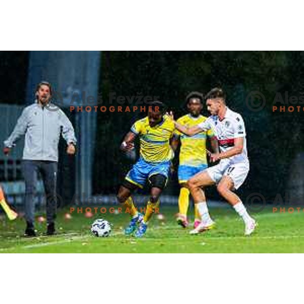 in action during Prva liga Telemach 2025/2026 football match between Koper and Primorje at Bonifika Stadium in Koper, Slovenia on July 28, 2025