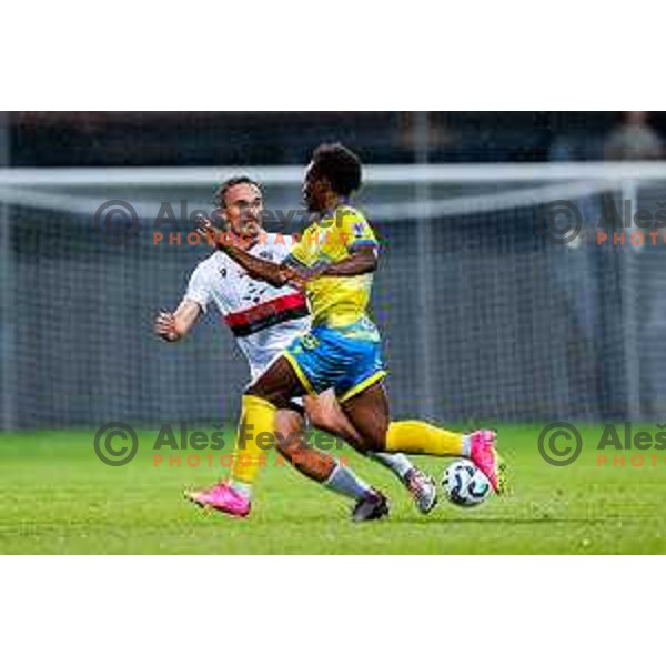 in action during Prva liga Telemach 2025/2026 football match between Koper and Primorje at Bonifika Stadium in Koper, Slovenia on July 28, 2025