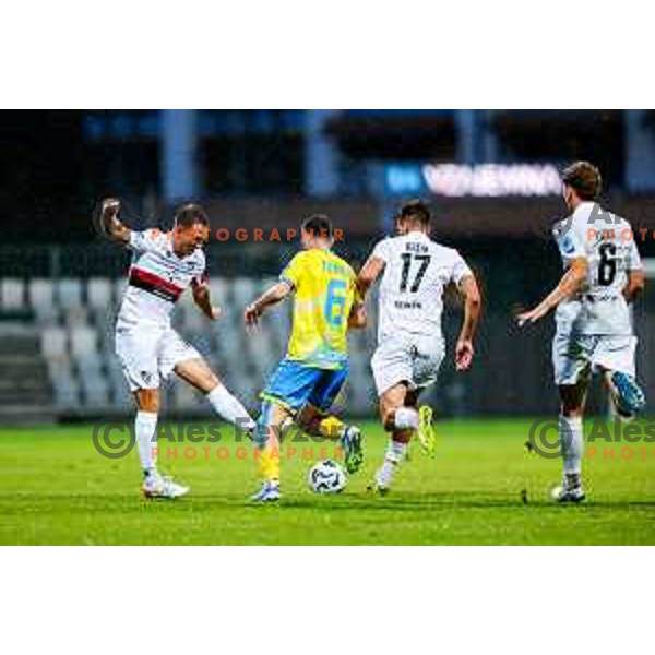 in action during Prva liga Telemach 2025/2026 football match between Koper and Primorje at Bonifika Stadium in Koper, Slovenia on July 28, 2025