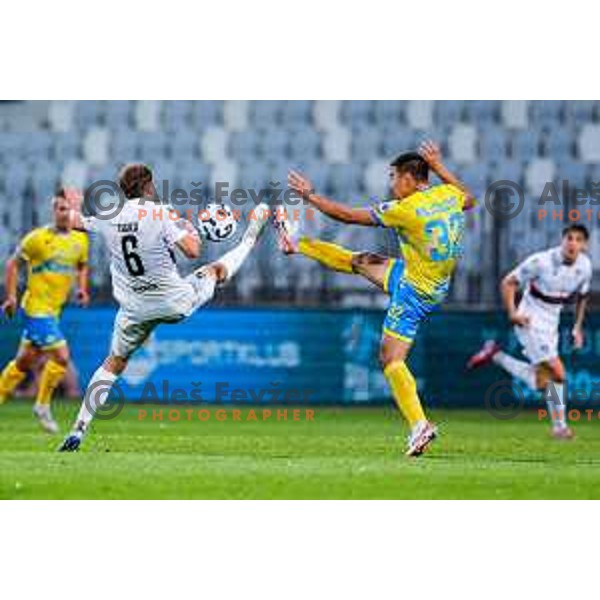 in action during Prva liga Telemach 2025/2026 football match between Koper and Primorje at Bonifika Stadium in Koper, Slovenia on July 28, 2025