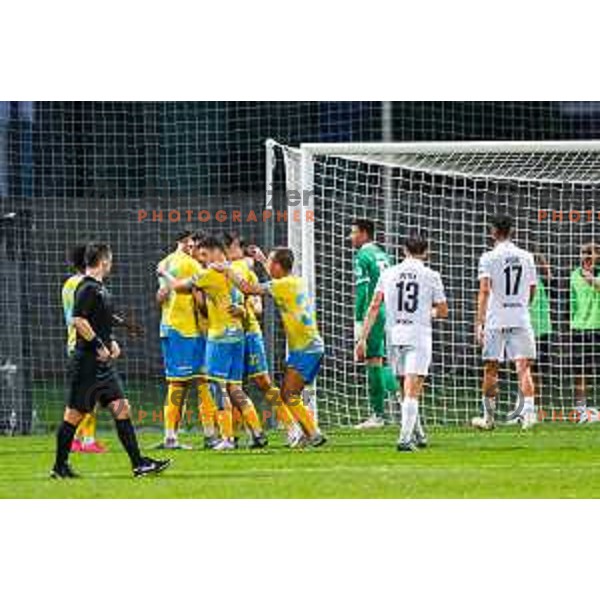 in action during Prva liga Telemach 2025/2026 football match between Koper and Primorje at Bonifika Stadium in Koper, Slovenia on July 28, 2025