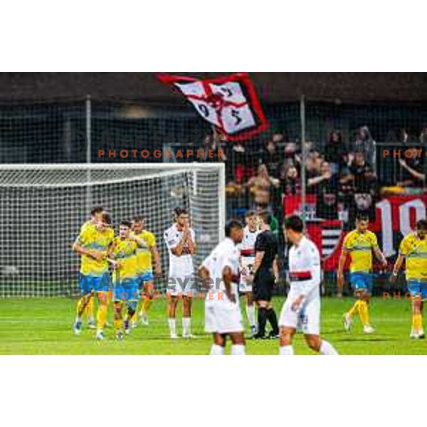 in action during Prva liga Telemach 2025/2026 football match between Koper and Primorje at Bonifika Stadium in Koper, Slovenia on July 28, 2025