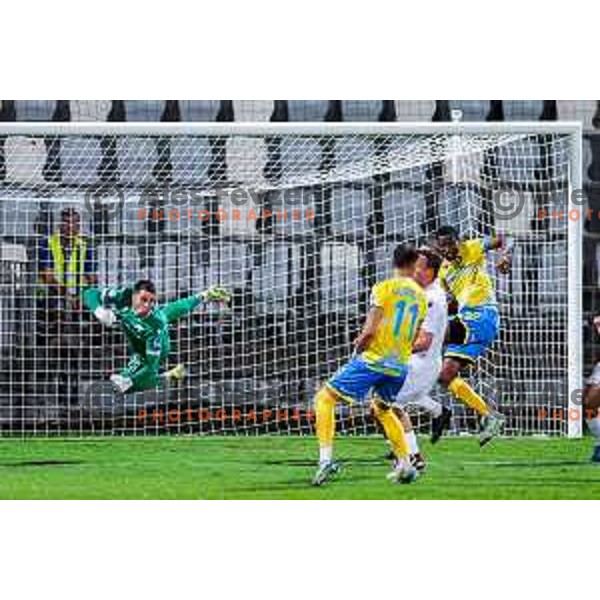 in action during Prva liga Telemach 2025/2026 football match between Koper and Primorje at Bonifika Stadium in Koper, Slovenia on July 28, 2025