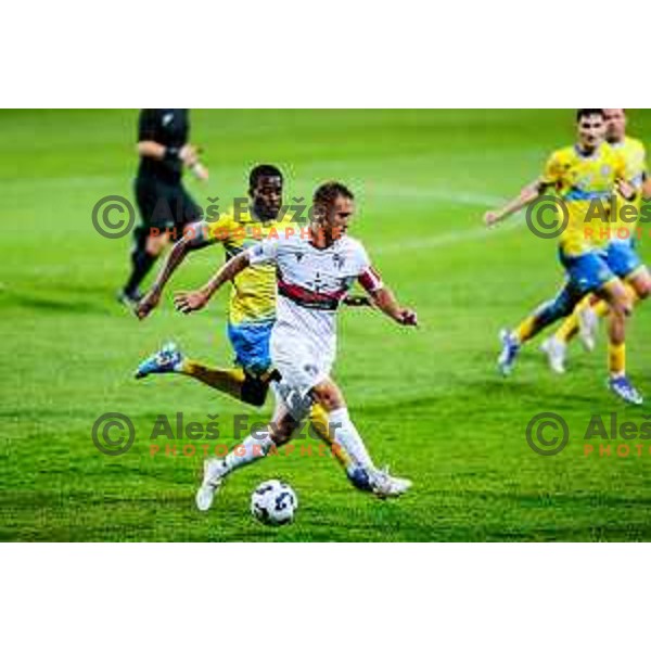 in action during Prva liga Telemach 2025/2026 football match between Koper and Primorje at Bonifika Stadium in Koper, Slovenia on July 28, 2025