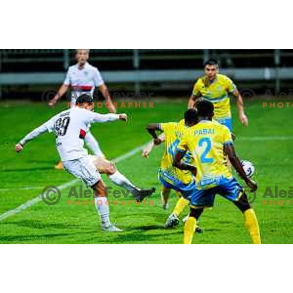 in action during Prva liga Telemach 2025/2026 football match between Koper and Primorje at Bonifika Stadium in Koper, Slovenia on July 28, 2025
