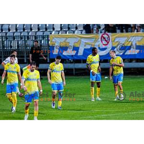 in action during Prva liga Telemach 2025/2026 football match between Koper and Primorje at Bonifika Stadium in Koper, Slovenia on July 28, 2025