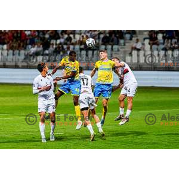 in action during Prva liga Telemach 2025/2026 football match between Koper and Primorje at Bonifika Stadium in Koper, Slovenia on July 28, 2025