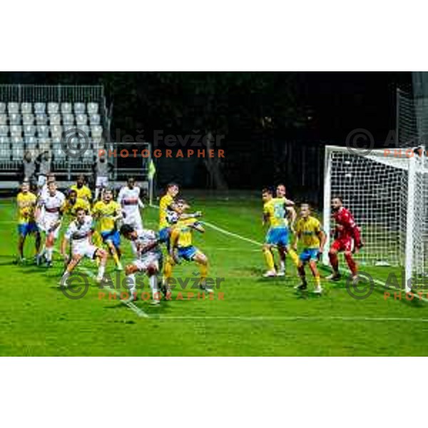 in action during Prva liga Telemach 2025/2026 football match between Koper and Primorje at Bonifika Stadium in Koper, Slovenia on July 28, 2025