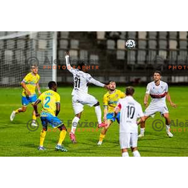in action during Prva liga Telemach 2025/2026 football match between Koper and Primorje at Bonifika Stadium in Koper, Slovenia on July 28, 2025