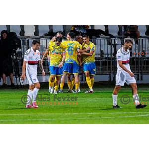 in action during Prva liga Telemach 2025/2026 football match between Koper and Primorje at Bonifika Stadium in Koper, Slovenia on July 28, 2025