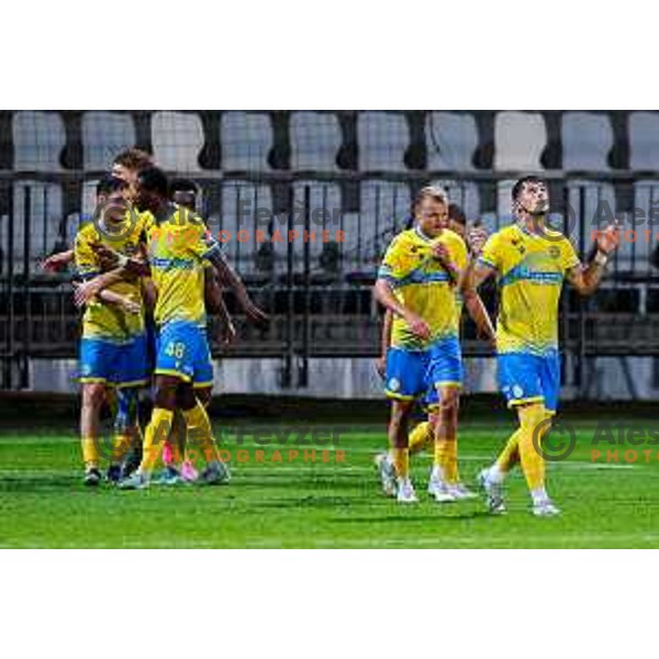 in action during Prva liga Telemach 2025/2026 football match between Koper and Primorje at Bonifika Stadium in Koper, Slovenia on July 28, 2025