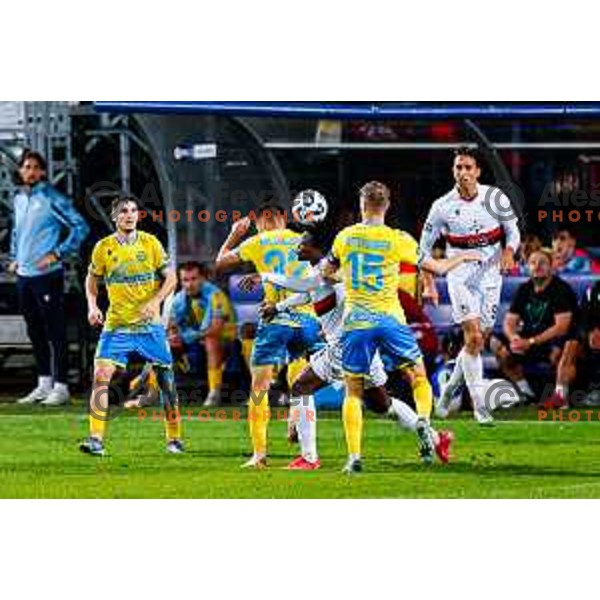 in action during Prva liga Telemach 2025/2026 football match between Koper and Primorje at Bonifika Stadium in Koper, Slovenia on July 28, 2025