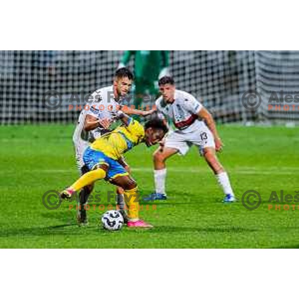 in action during Prva liga Telemach 2025/2026 football match between Koper and Primorje at Bonifika Stadium in Koper, Slovenia on July 28, 2025
