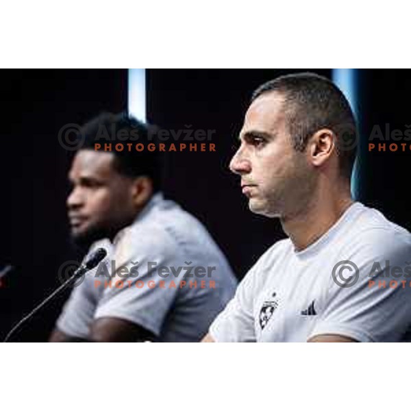 Tugberk Tanrıvermis, head coach of NK Maribor at the press conference before UEFA Conference League 2025/26 qualifier football match between NK Maribor and Paksi FC in Ljudski vrt, Maribor, Slovenia on July 30, 2025. Photo: Jure Banfi