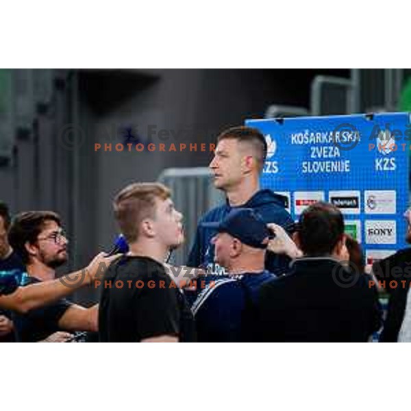 Alen Omic during practice session of Slovenia Men’s Basketball team in Arena Stozice, Ljubljana, Slovenia on July 31, 2025
