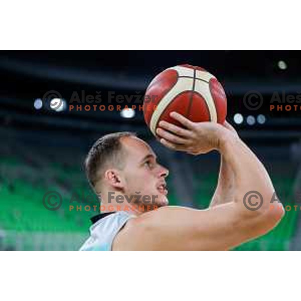 Klemen Prepelic during practice session of Slovenia Men’s Basketball team in Arena Stozice, Ljubljana, Slovenia on July 31, 2025