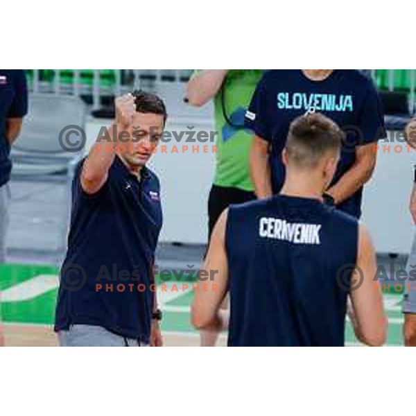 Aleksander Sekulic during practice session of Slovenia Men’s Basketball team in Arena Stozice, Ljubljana, Slovenia on July 31, 2025
