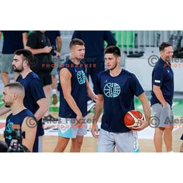 Martin Krampelj during practice session of Slovenia Men’s Basketball team in Arena Stozice, Ljubljana, Slovenia on July 31, 2025