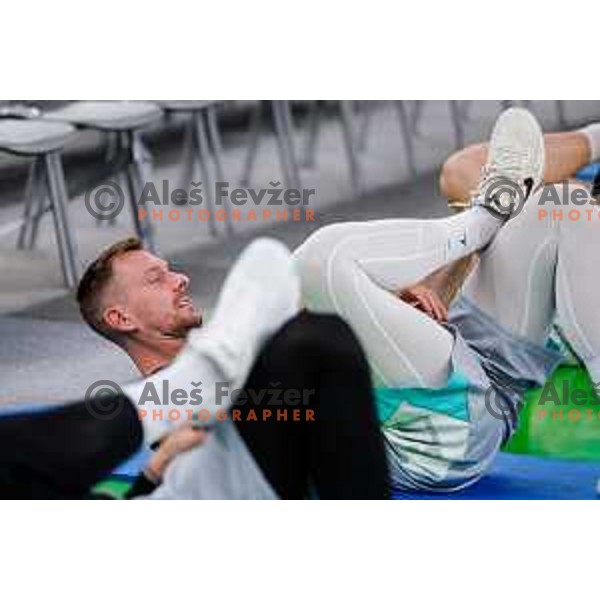 Zoran Dragic during practice session of Slovenia Men’s Basketball team in Arena Stozice, Ljubljana, Slovenia on July 31, 2025
