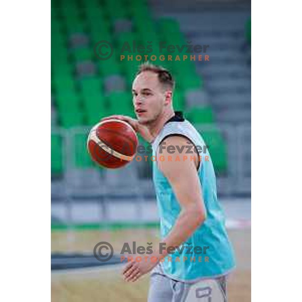 Klemen Prepelic during practice session of Slovenia Men’s Basketball team in Arena Stozice, Ljubljana, Slovenia on July 31, 2025