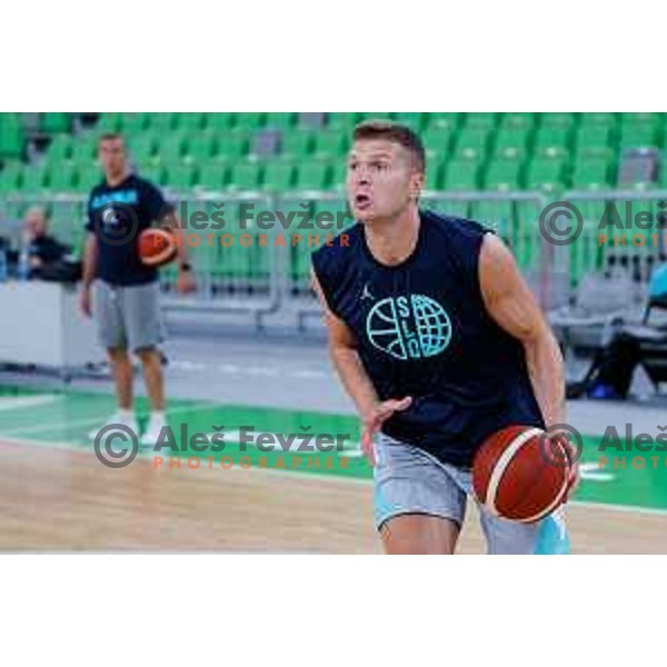 Edo Muric during practice session of Slovenia Men’s Basketball team in Arena Stozice, Ljubljana, Slovenia on July 31, 2025
