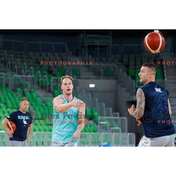 Klemen Prepelic during practice session of Slovenia Men’s Basketball team in Arena Stozice, Ljubljana, Slovenia on July 31, 2025