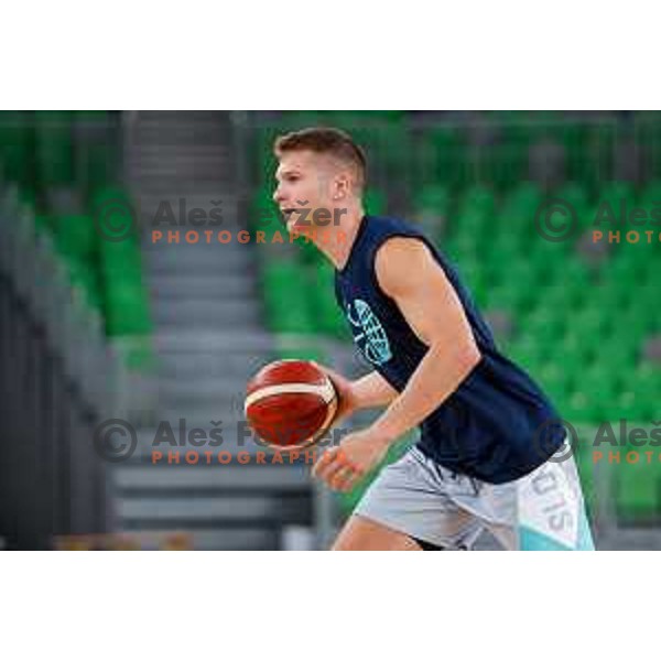 Edo Muric during practice session of Slovenia Men’s Basketball team in Arena Stozice, Ljubljana, Slovenia on July 31, 2025