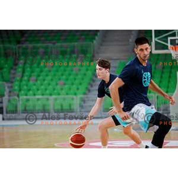 Mark Padjen during practice session of Slovenia Men’s Basketball team in Arena Stozice, Ljubljana, Slovenia on July 31, 2025
